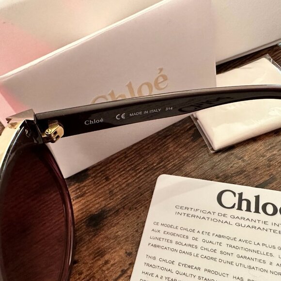 ? RARE AUTHENTIC Chloe cateye‎ arrow sunglasses main image 11